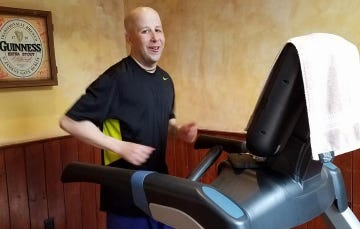 man on treadmill