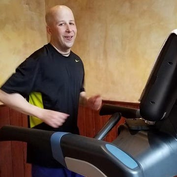 man on treadmill man on treadmill