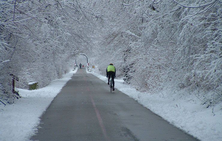 winter biking