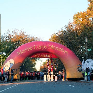 The 2014 Marine Corps Marathon start The 2014 Marine Corps Marathon start
