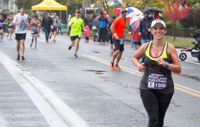 Mindy Cummings at the Portland Marathon
