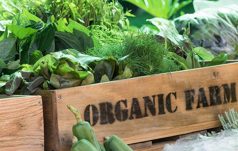 Organic vegetables.