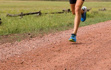 The legs of a runner 