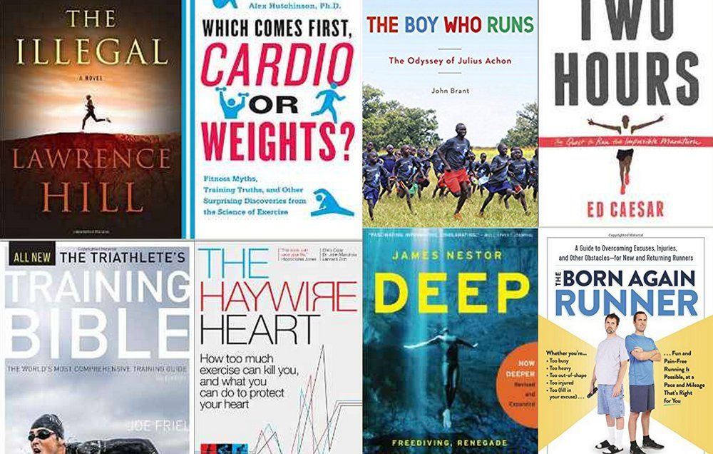 Book covers for Sweat Science 2016 list.