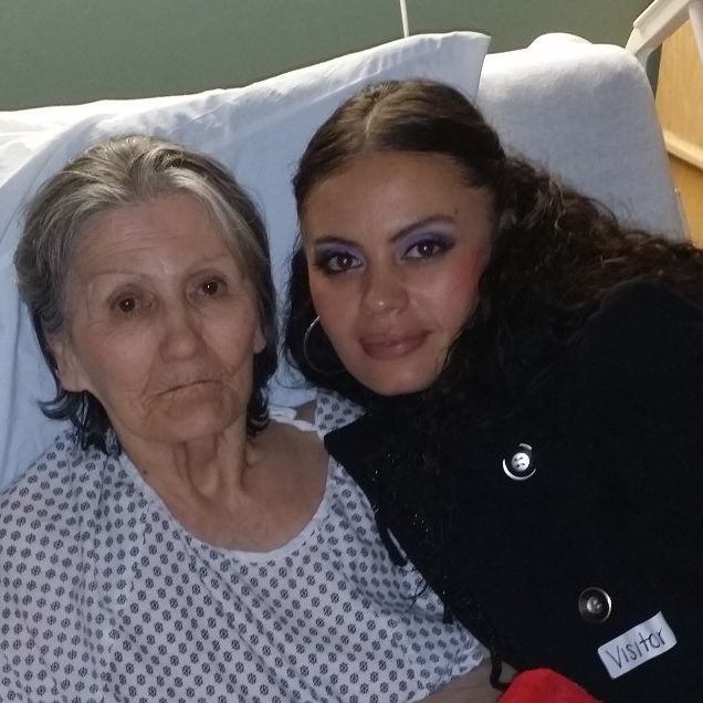 Rosita Perez and mother Isabel with Alzheimer's