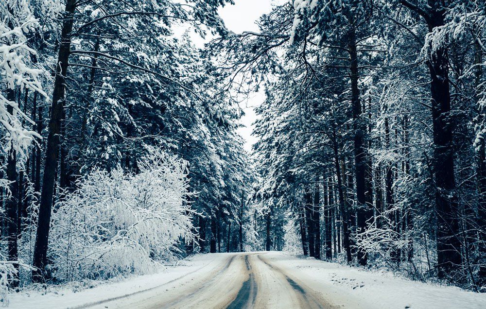 cold winter road