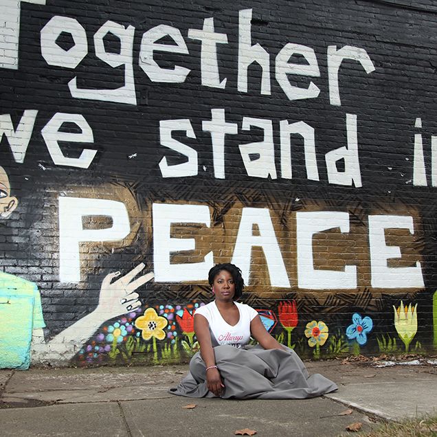 black lives matter women activists Banke Awopetu-McCullough mural photo