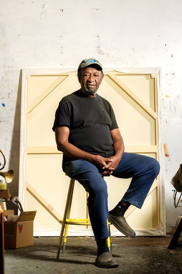 mike henderson at his studio in san leandro, california, as an artist, hes reinvented himself several times during his nearly six decade career