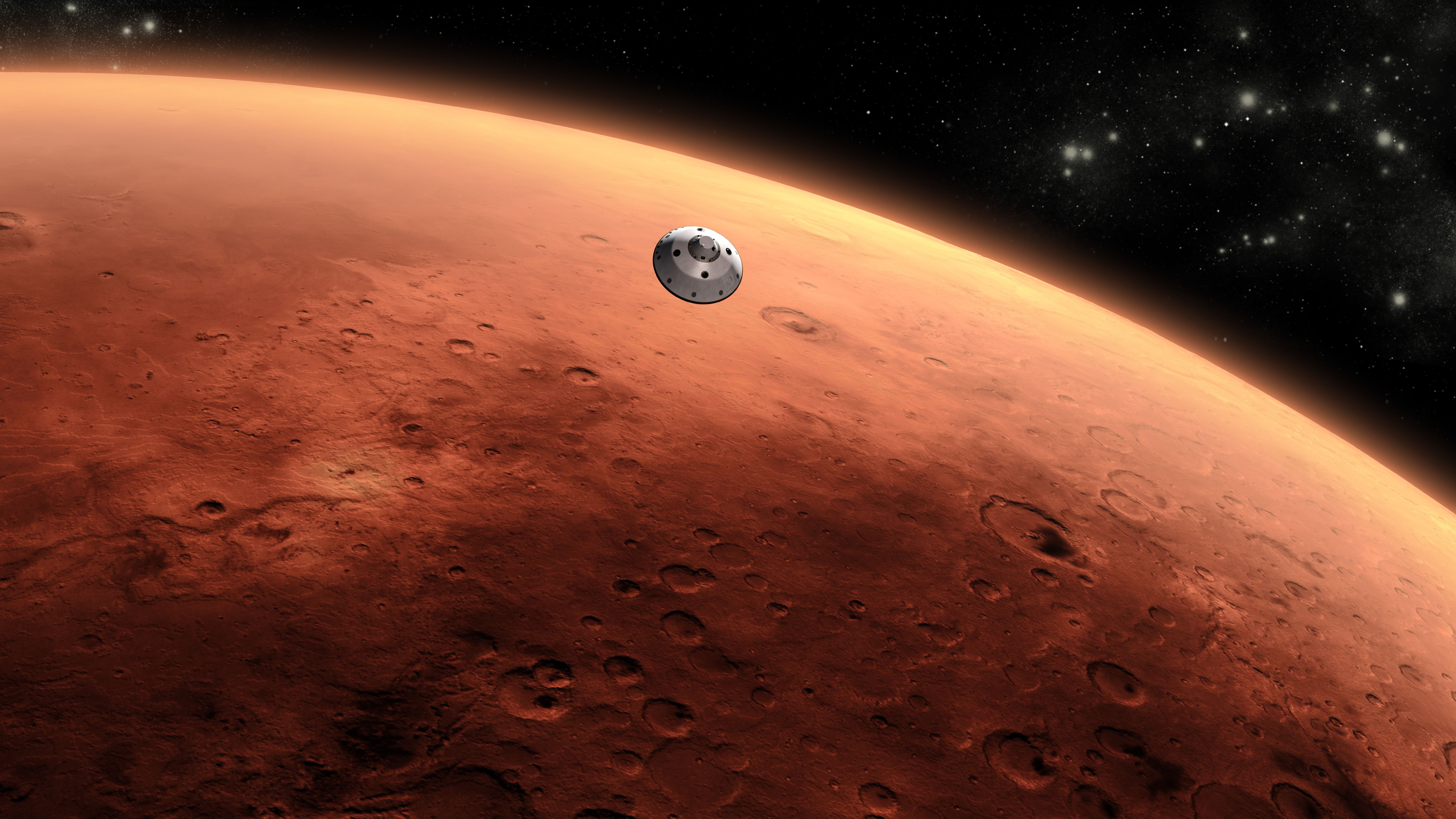 mars planet in space