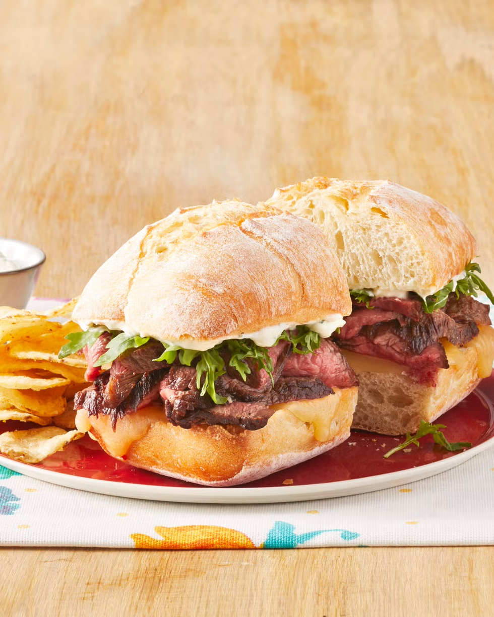 arugula recipes steak sandwiches with wasabi cream sauce