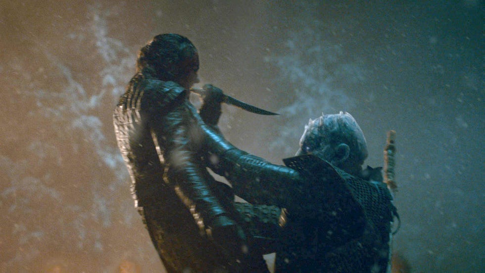 Maisie Williams as Arya Stark, The Night King, Game of Thrones, season 8 episode 3