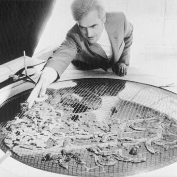 frei otto working on arctic city model