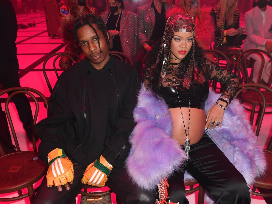 Rihanna shows off growing baby bump with A$AP Rocky at Louis