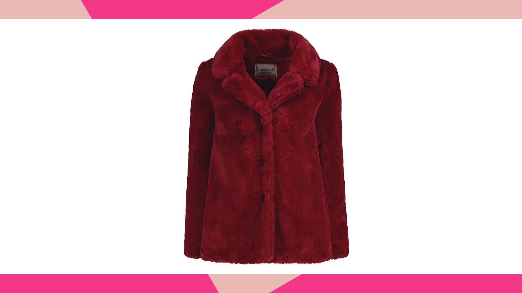 Clothing, Outerwear, Fur, Sleeve, Coat, Fur clothing, Collar, Overcoat, Textile, Magenta, 