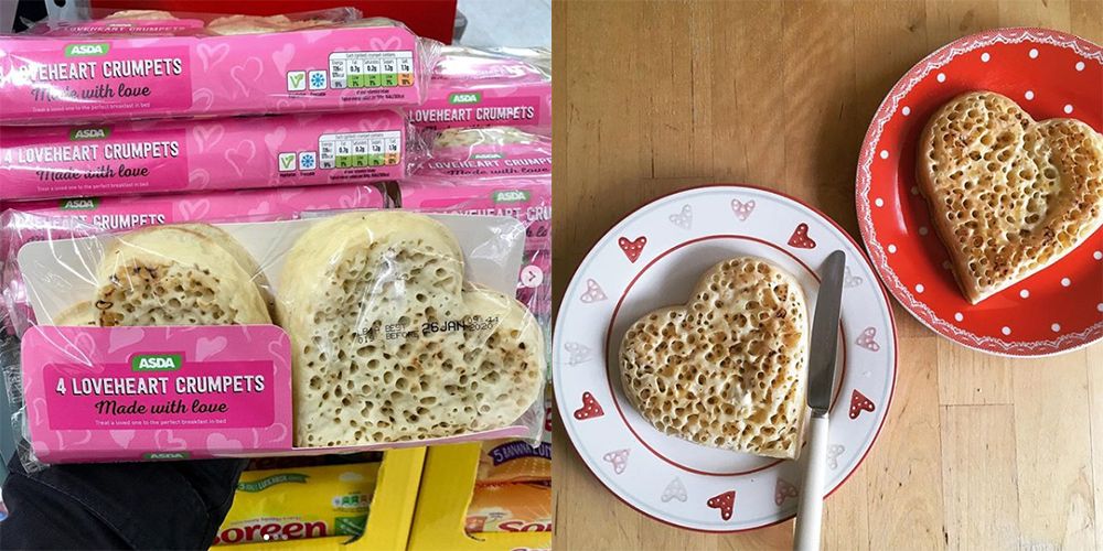 Asda's love heart crumpets are back for Valentine's Day