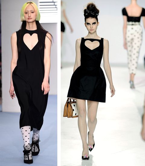 Fashion model, Fashion, Runway, Clothing, Fashion show, Black, Dress, Shoulder, Cocktail dress, Little black dress, 
