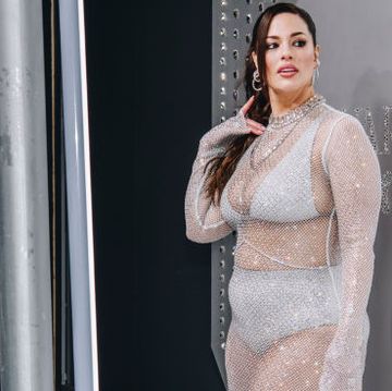 ashley graham wears a skims bra with swarovski crystals to illustrate a guide to the best bras for large breasts 2023