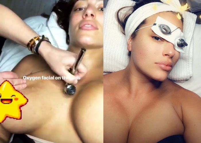 Supermodel Ashley Graham had a facial before the Met Gala 2018