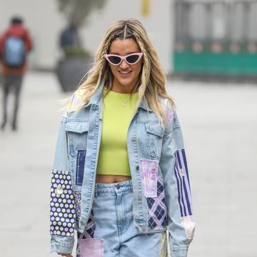 london, england   march 03 ashley roberts is seen arriving at global radio studios on march 03, 2021 in london, england photo by megagc images