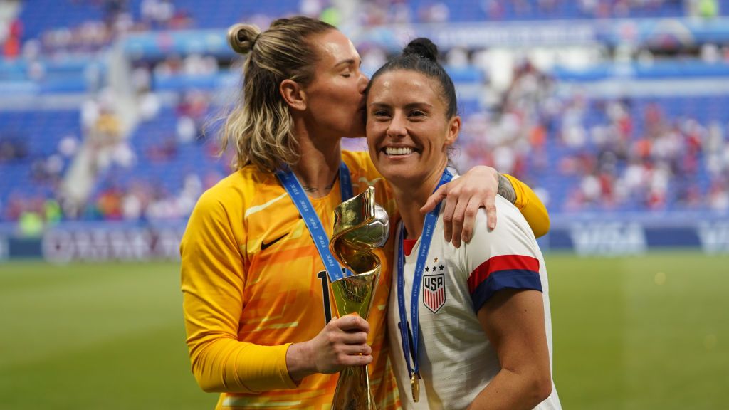 preview for USWNT's Ali Krieger and Ashlyn Harris Talk World Cup Win and Being #CoupleGoals