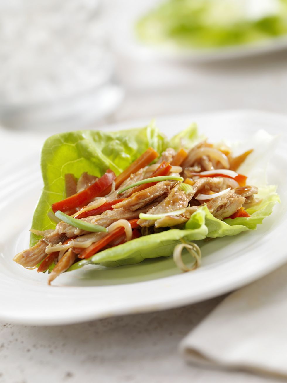 asian chicken lettuce wrap