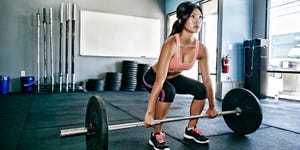 woman working out in gym