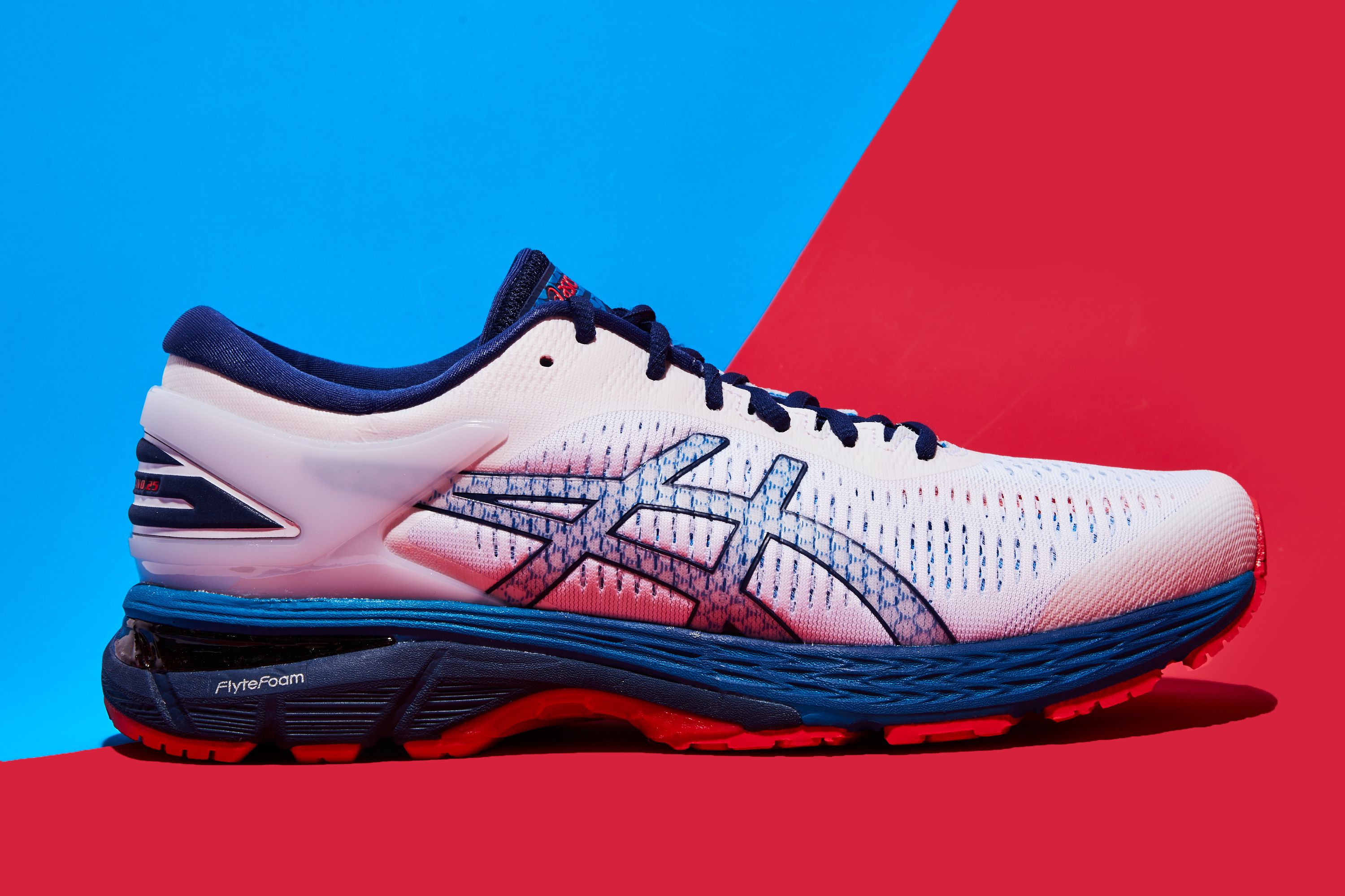 Gel kayano shop 25 white blue