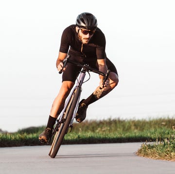 a man riding a bicycle