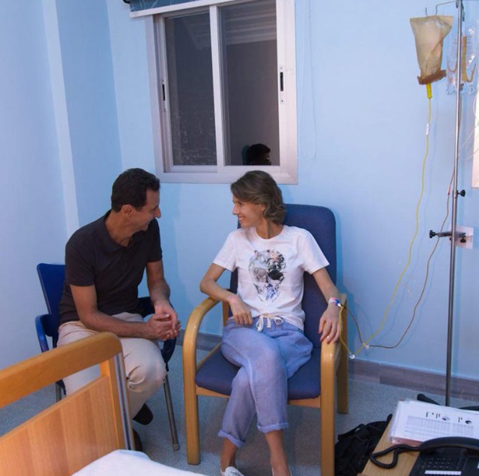 La esposa del presidente sirio Bachar Al-Assad, Asma Al-Assad, padece cáncer de mama.