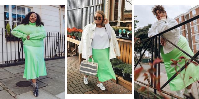 This ASOS Curve neon skirt is to be all your Instagram feed