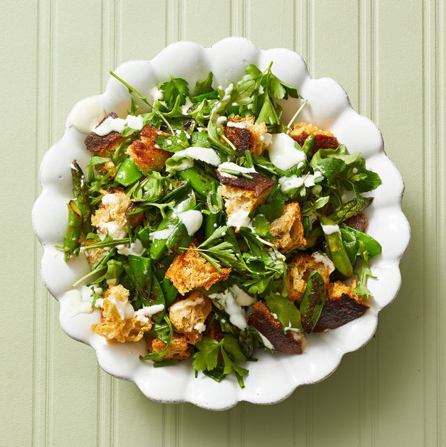 Asparagus and Pea Panzanella asparagus and pea panzanella