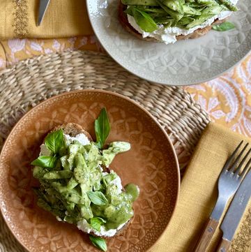 ricotta recipes, asparagus recipes, tahini dressing recipe, lunch recipes