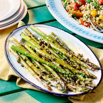 asparagus with lemon and caper butter
