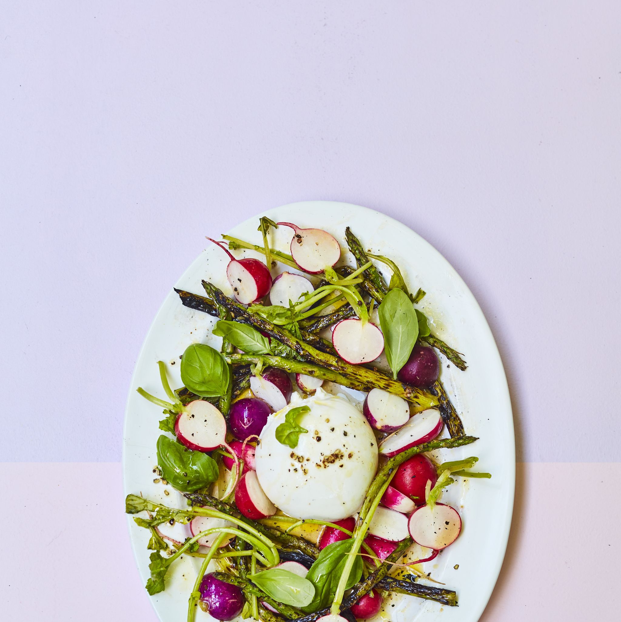 Best Asparagus Salad - How To Make Griddled Asparagus, Radishes And Burrata