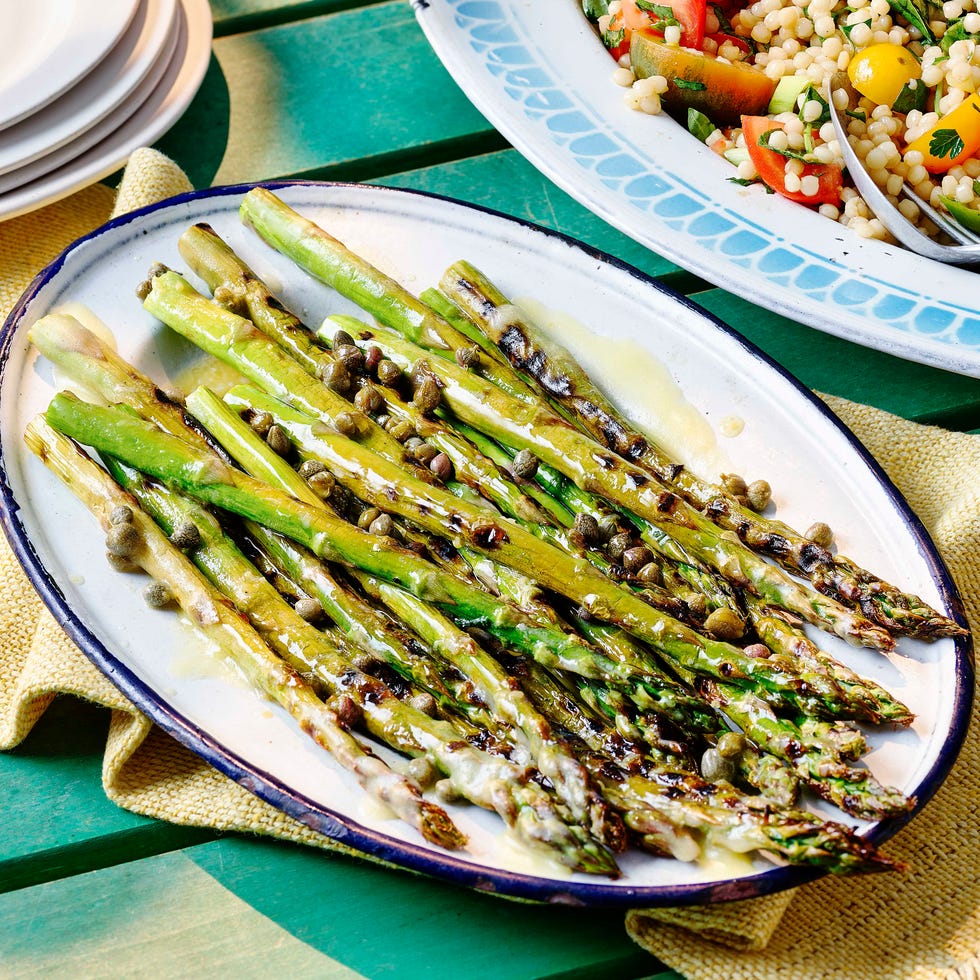asparagus with lemon and caper butter