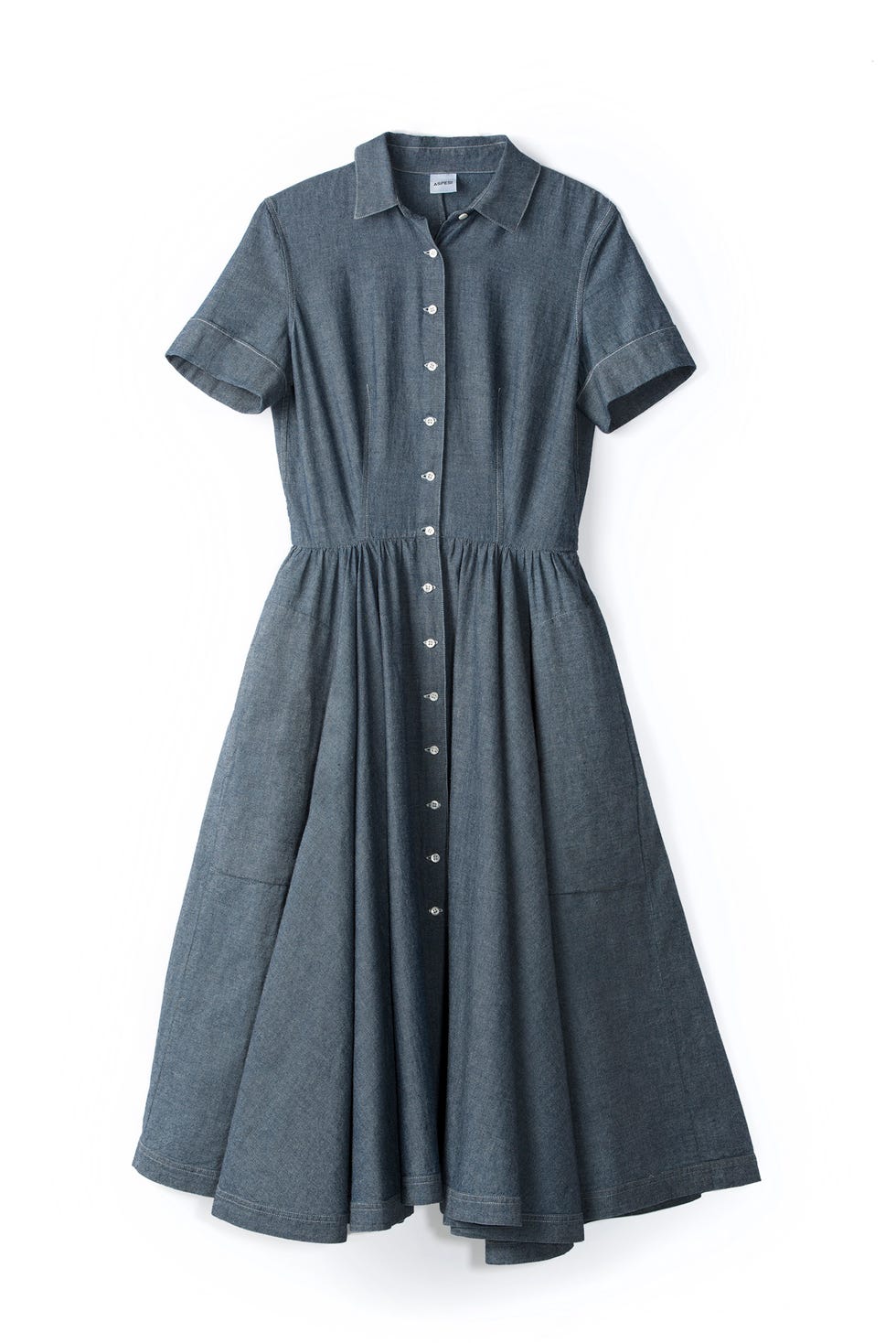 Clothing, Sleeve, Dress, Day dress, Outerwear, Collar, Button, Denim, 