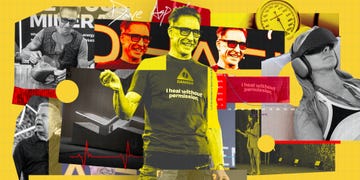 collage depicting a biohacking event with various speakers and healthrelated imagery