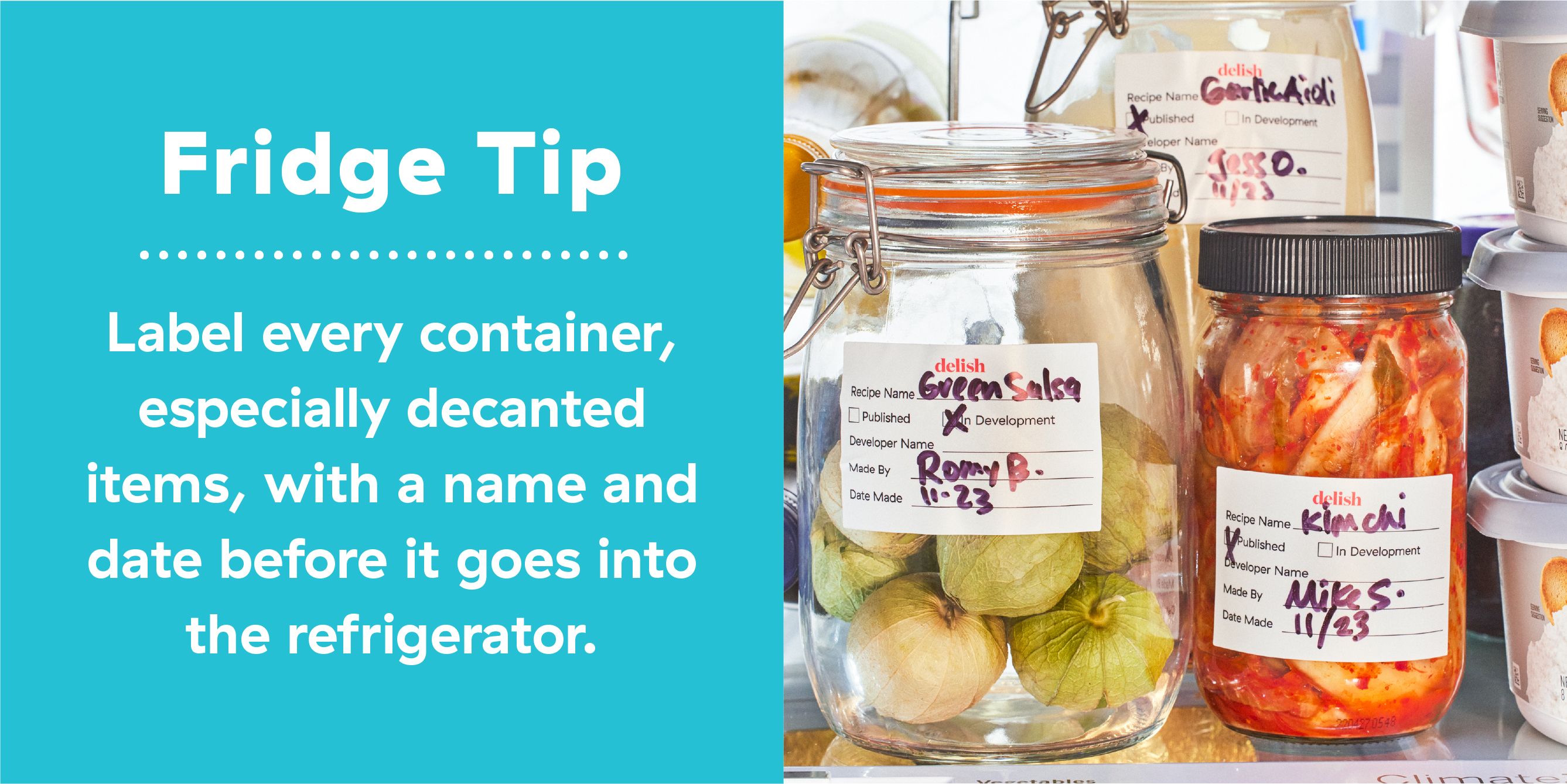 Fridge Organization & Food Prep Tips  Fridge organization, Bottle fridge,  Uses for mason jars