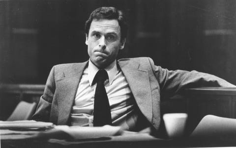 accused murderer theodore bundy stares out at the photographer during the second day of jury selection in his murder trial in miami, fla, on june 27, 1979 bundy is accused in the bludgeoning deaths of two chi omega sorority sisters in tallahassee, jan 15, 1978 ap photo