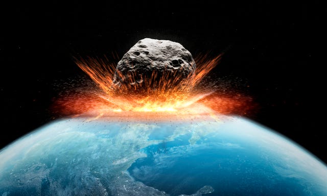 asteroid impact, artwork