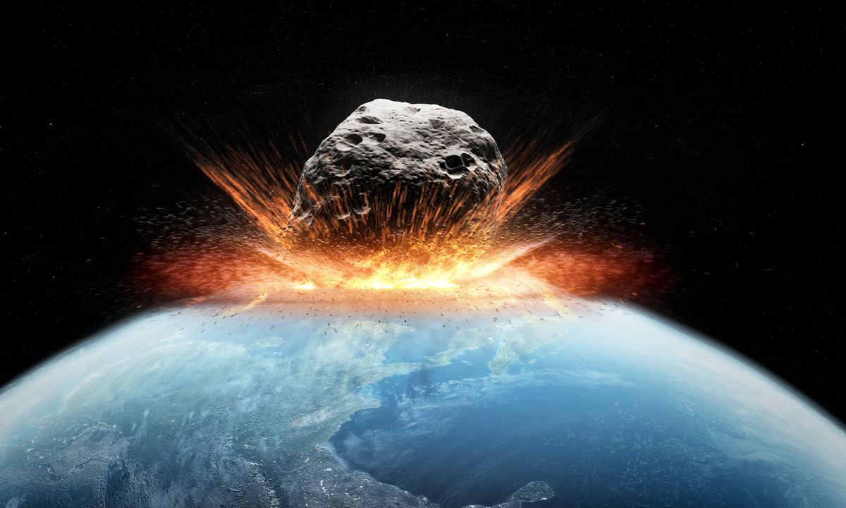 asteroid impact, artwork