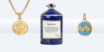 jewelry and candle featuring zodiac themes