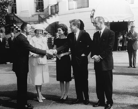 Alan Shepard Receiving Presidential Award
