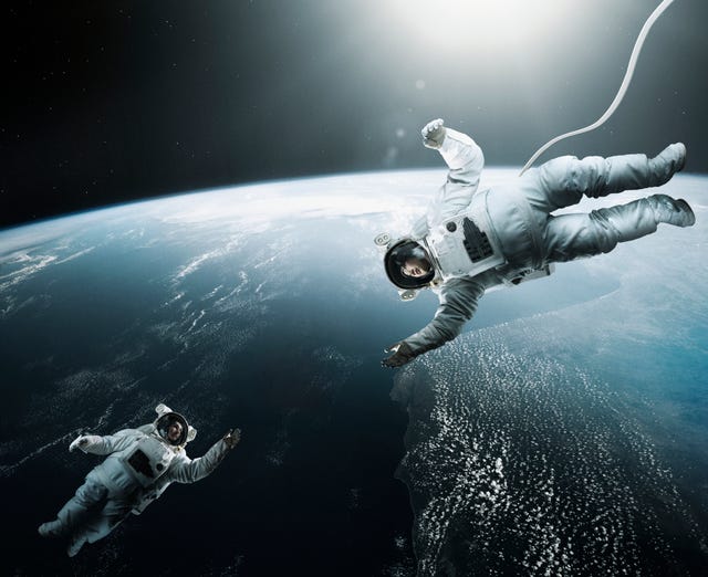 astronaut floating in space