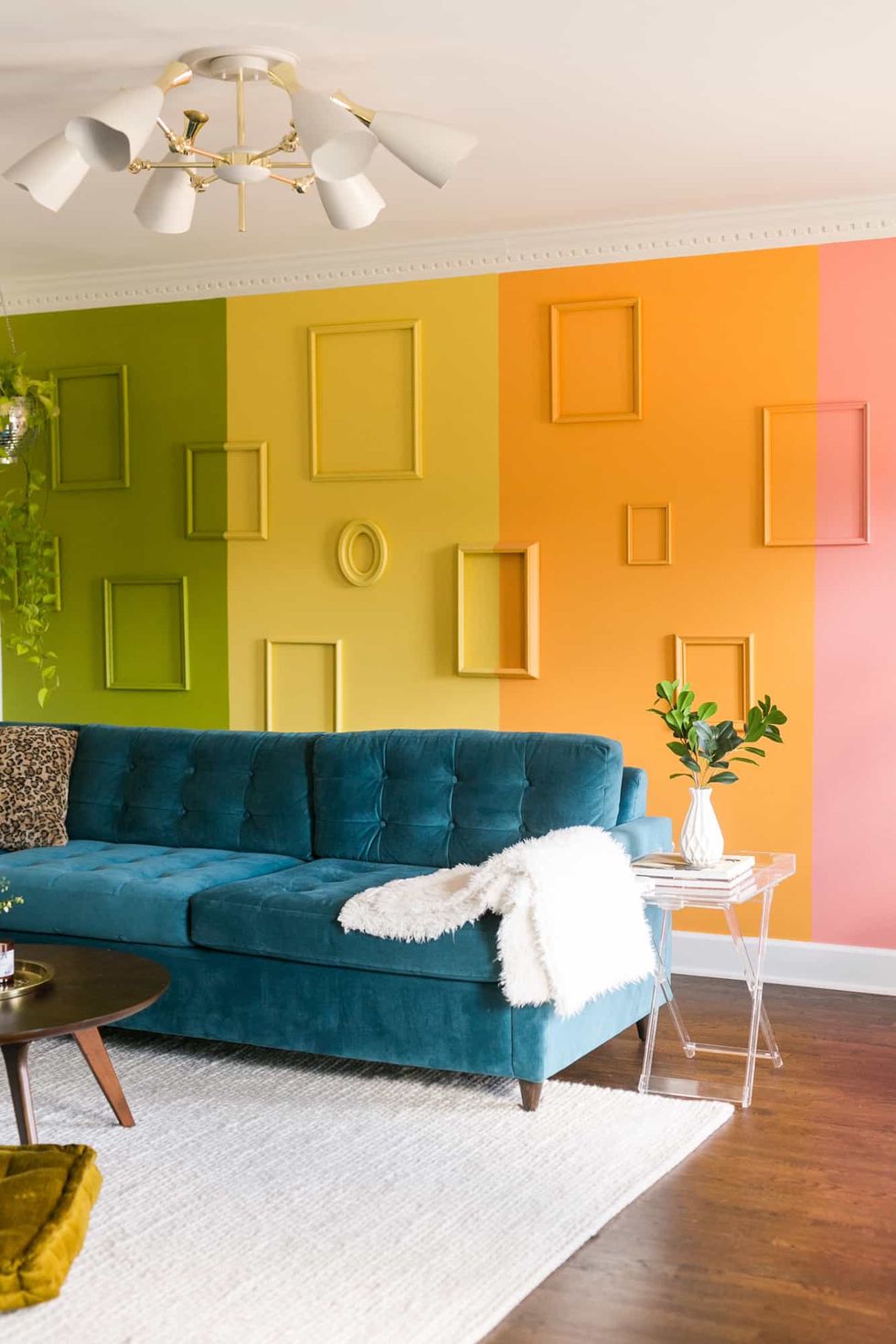 living room colors, rainbow