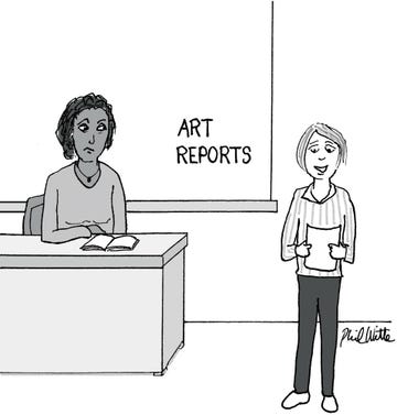 altatude, cartoon, issue 22, phil witte, my report on minimalism, the end