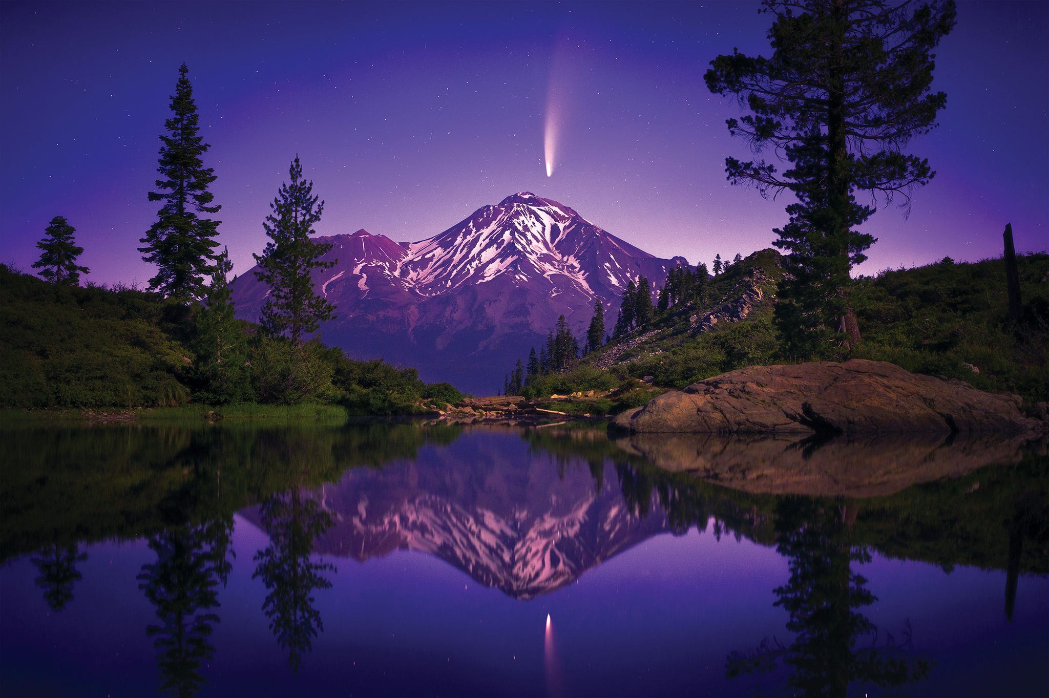 jesse smith, neowise, shasta trinity national forest, heart lake, mount shasta
