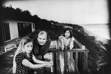 didion, her husband, john gregory dunne, and their daughter, quintana roo dunne, at their malibu beach house