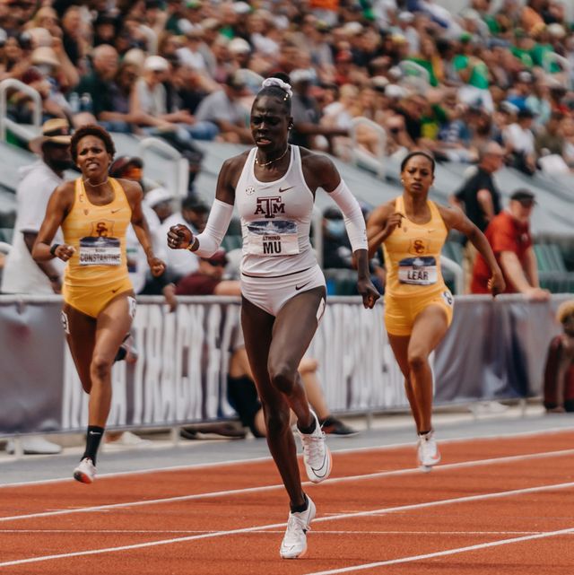 athing mu at the ncaa outdoor track and field championships on june 9, 2021
