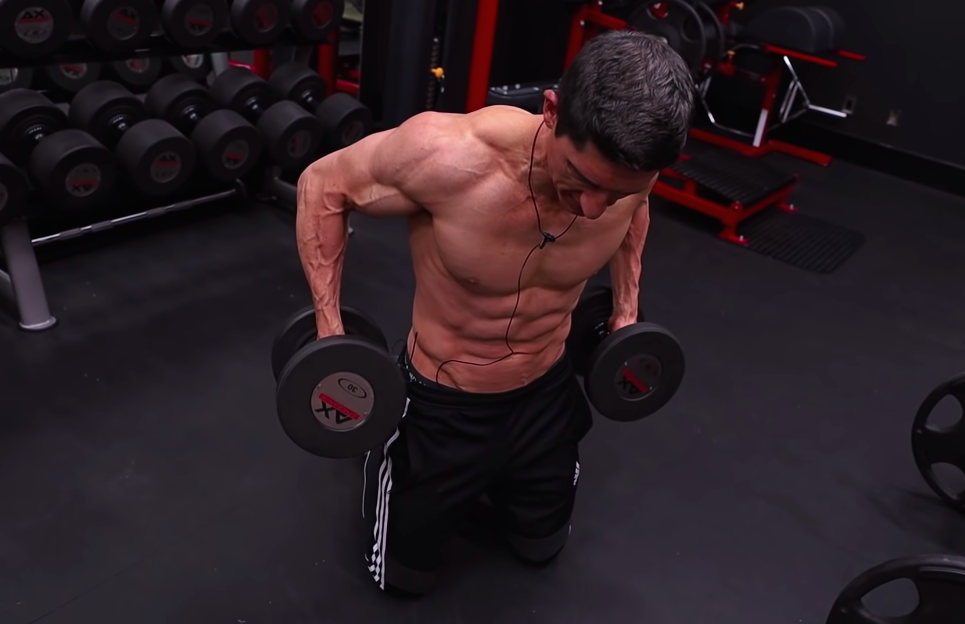 Dumbbell Hip Hugger Shoulder Rear Posterior Deltoid Exercise Easier on Vimeo